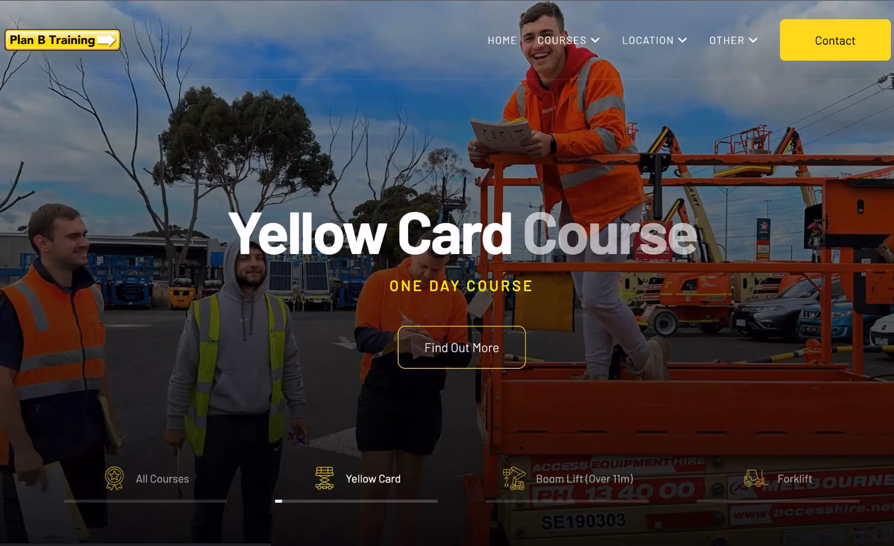 PlanB Training Solutions desktop view