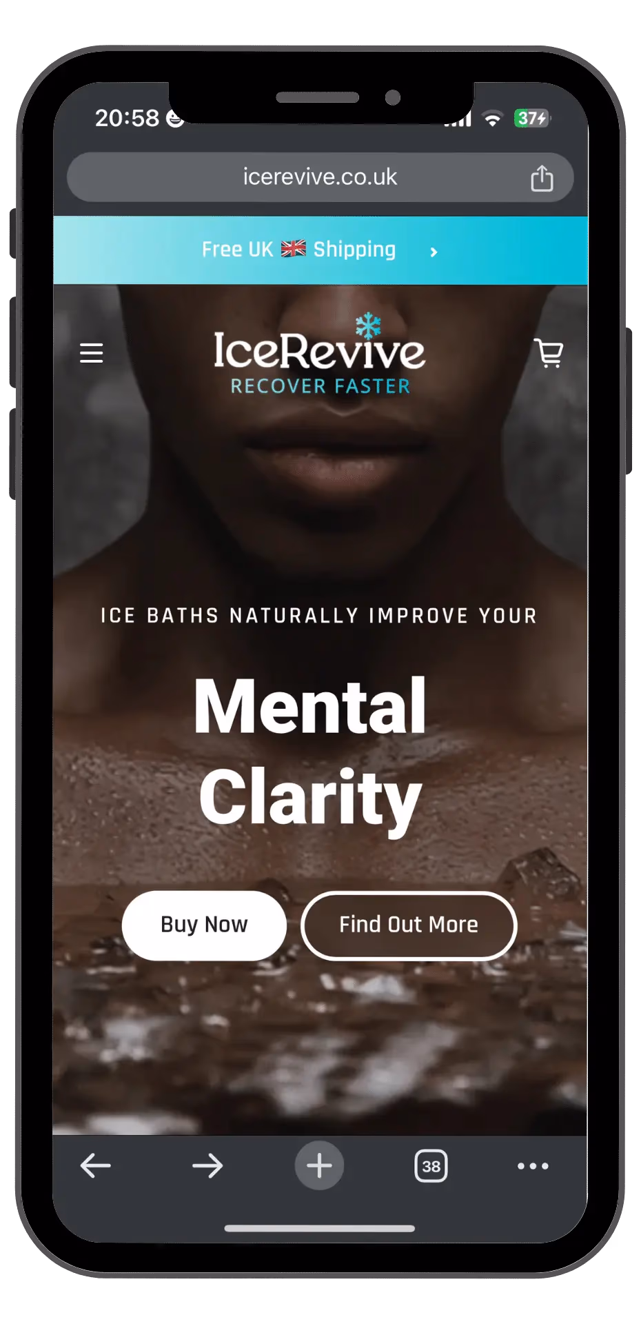 Ice Revive mobile view