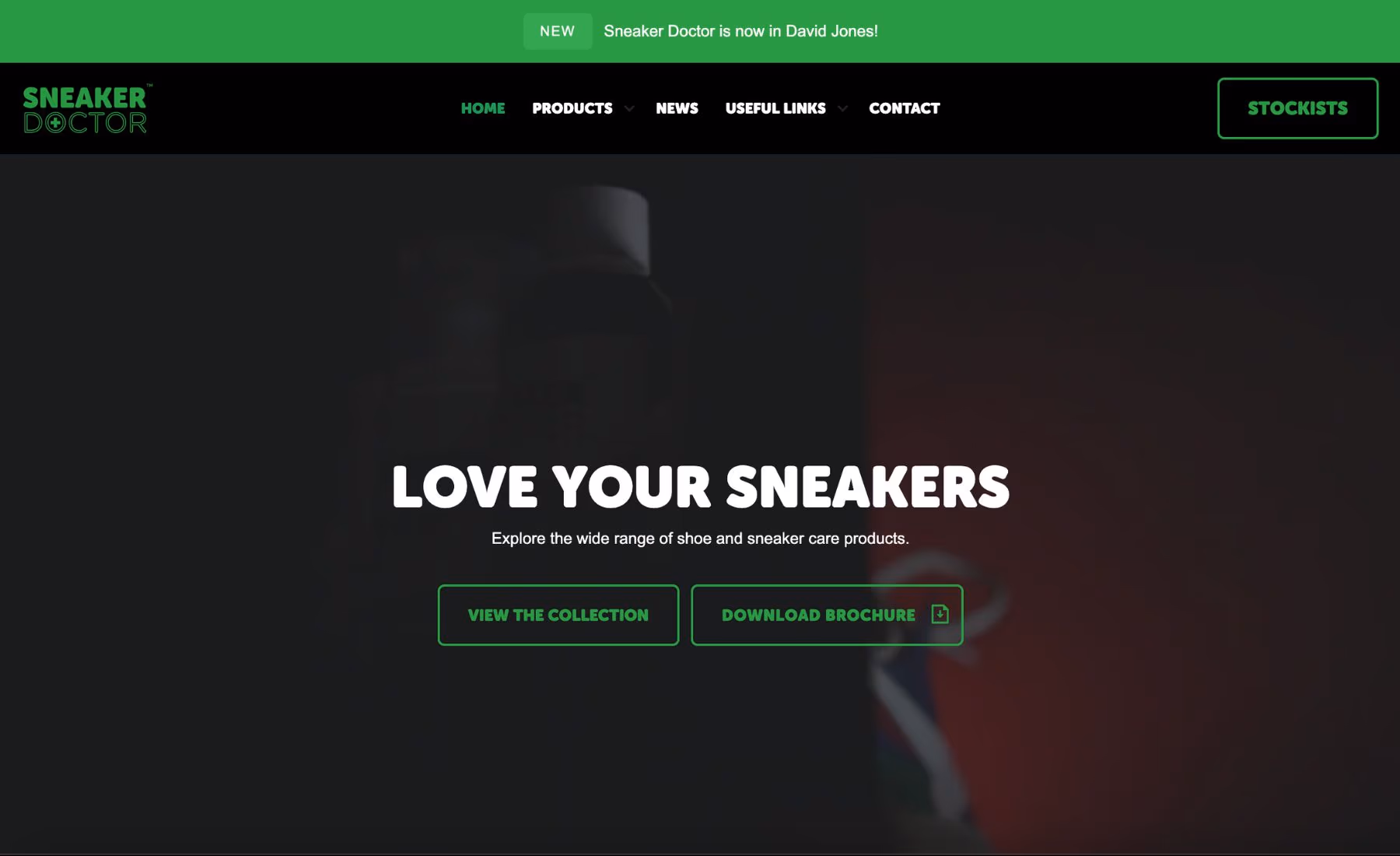 Sneaker Doctor desktop view