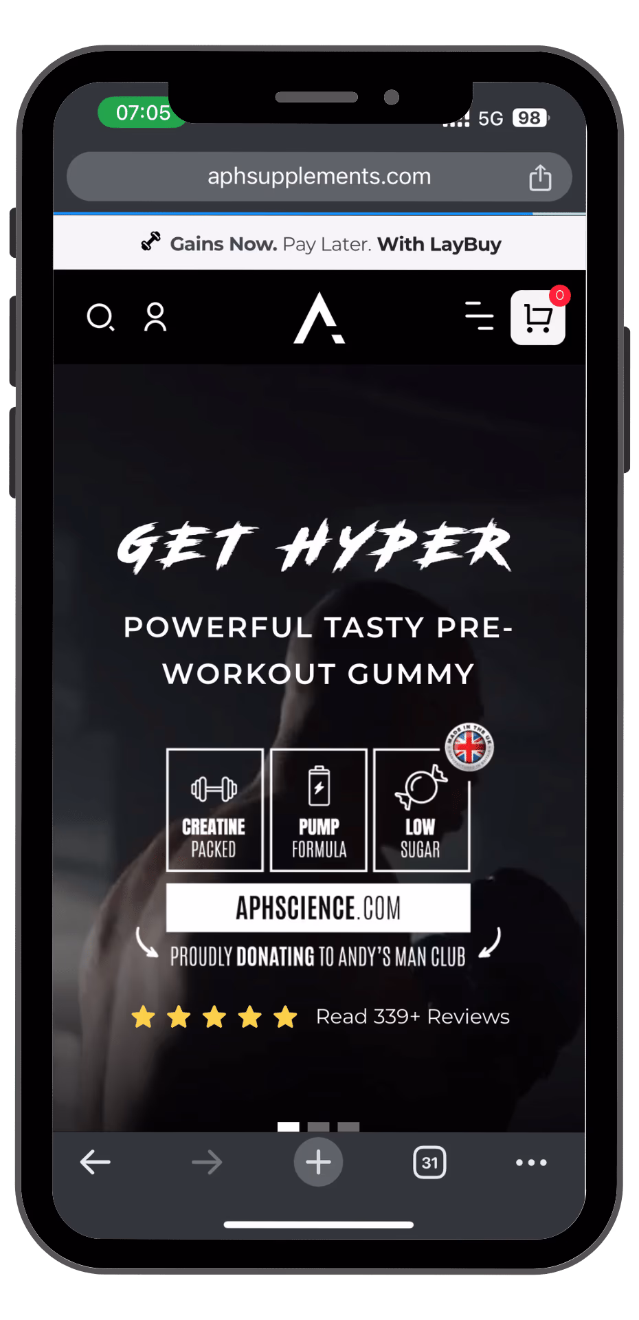APH Science & Supplements mobile view