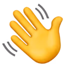 Waving hand emoji