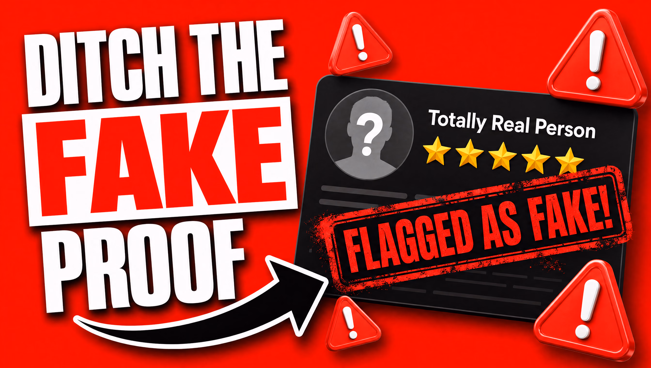 Ditch the fake social proof — use real reviews and case studies