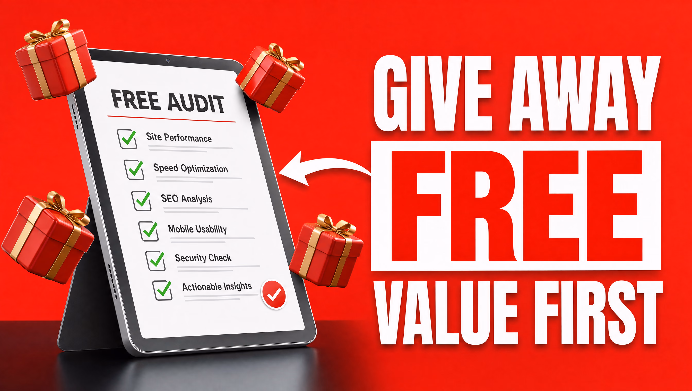 Give away free value first — lead magnets and free resources